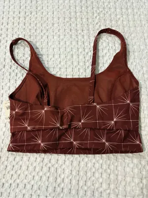 Free People Movement Sneak Peak Printed Bra in Small Color Ginger Spice thumbnail 3