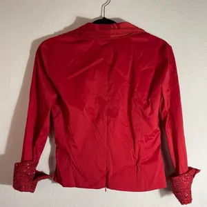 Vintage Jackie Jon Beaded Top Red Size 6 thumbnail 4