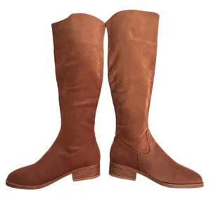 MIA Women's Brown Leather Over the Knee Boots Side Zip‎ Block Heel Size 6 thumbnail 3