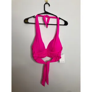 Gibson Latimer Bikini Set Womens S Pink New Ruched Halter High Waist Two Piece thumbnail 2