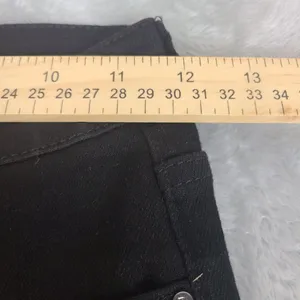 Risen Women's High Rise Crossover Jeans Black‎ Size 0/24 Waist Size 24 thumbnail 6
