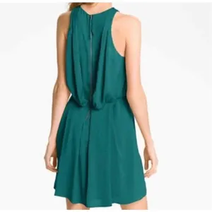 NWT Rebecca Taylor Halter Teal Green Cocktail Mini Dress Size 6 Dinner Datenight thumbnail 3