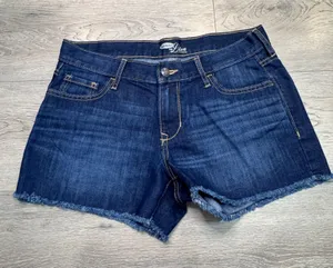 Old Navy The Diva Dark Wash Raw‎ Hem Denim Shorts Cutoff 6 Regular thumbnail 1