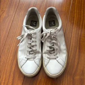 Veja Esplar Leather White Classic Sneakers thumbnail 2