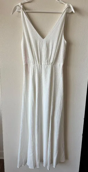 Betsey Johnson Long White Sleeveless Dress - Size 6 thumbnail 1
