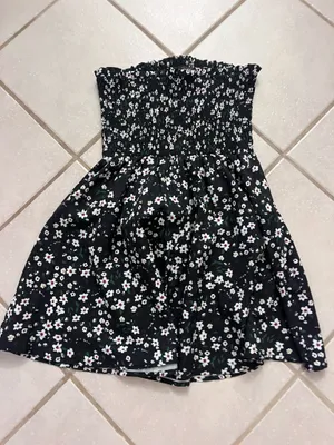 Black Baby Doll Floral Dress thumbnail 2