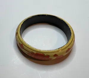 Womens Bangle Bracelet Yellow And Orange thumbnail 1
