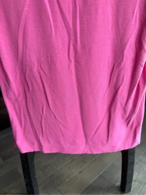 Hillard & Hanson Bright Pink Scoop Neck Short Sleeve Tee thumbnail 4
