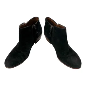 Sam Edelman Black Suede Ankle Side Zip Booties size 5.5 thumbnail 3