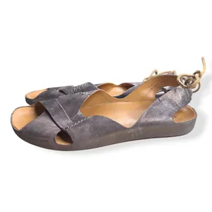 Kork-Ease Rebecca Sandal Metallic Leather‎ Pewter Boho Festival Womens 10/42 thumbnail 5