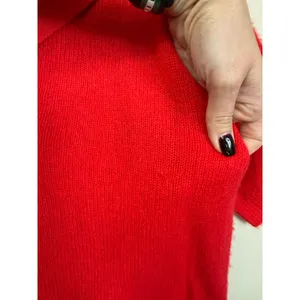 Naadam Cloud Red Cashmere Short Sleeve Polo Medium thumbnail 4