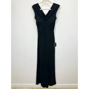 Lulus Thinking Out Loud Black Backless Jumpsuit Formal Cocktail Party Medium NWT thumbnail 5