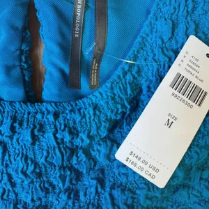 Anthropologie Teal Textured One-Shoulder Dress thumbnail 6