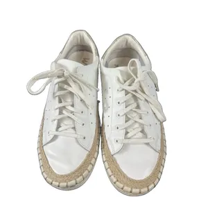Sam Edelman Kavi Leather Espadrille Platform Sneakers White Lace Up 7M thumbnail 2