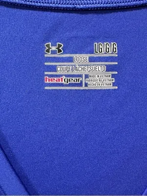 Under Armour Heat Gear Women's Large Blue Loose Fit V-Neck Performance T-Shirt thumbnail 7