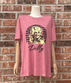 Pink Dolly Parton screen printed tee / XXL / New without tags thumbnail 8