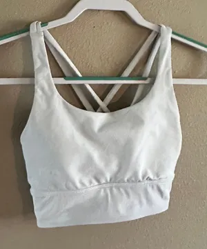 Lululemon Energy Bra Longline Medium Support - White Size 6 thumbnail 1