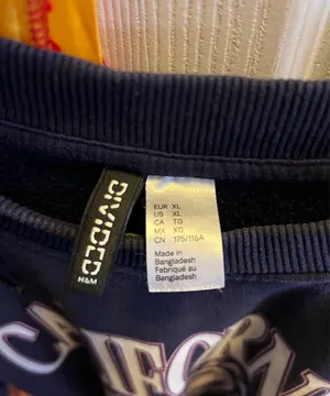 H&M Navy Blue Crewneck Sweatshirt thumbnail 3
