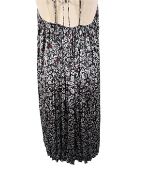 ZARA Satin Floral Sleeveless Midi Dress Size Medium thumbnail 10