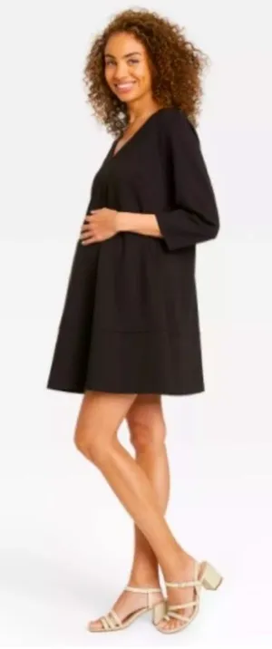 The Nines‎ by Hatch Black Fit & Flare Maternity Dress Size XS thumbnail 1
