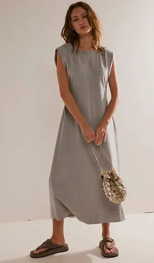 NWT FREE PEOPLE Simone Midi Dress Color: Frost Bitten Size XS thumbnail 1