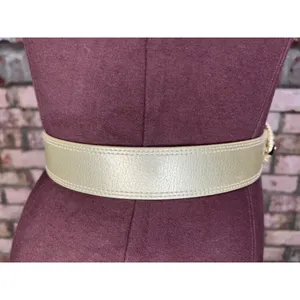 Nine west belt Genuine leather gold y2k small thumbnail 7