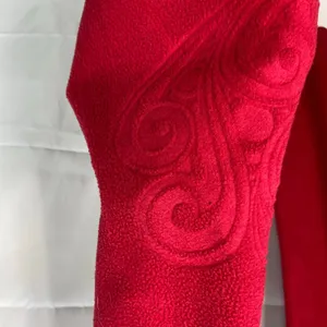 Jockey women's red soft fleece pull on drawstring wide leg paisley pants lounge‎ thumbnail 4