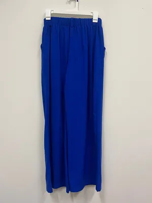 NWT Halara knit Electric Blue Wide Leg Trousers size Small thumbnail 4