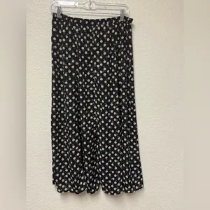 MAX STUDIO Floral Black Skirt Size Small thumbnail 5