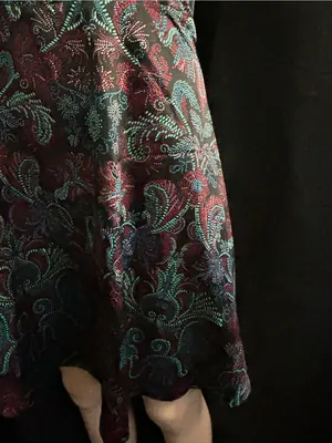 The Limited Black & Plum Brocade Fit-&-Flare Dress SZ 2 NWT thumbnail 4