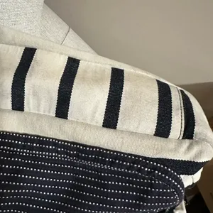 Fossil Striped Tote in Navy and Cream thumbnail 6