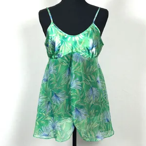 Vintage 90s‎ Y2K Secret Treasures Babydoll Chemise Women S Lace Up Sheer Chiffon thumbnail 3