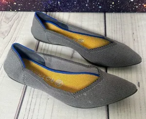 ROTHY'S The Point Flats Birdseye Knit Comfort Casual Fashion Shoes Women's Sz 9‎ thumbnail 1