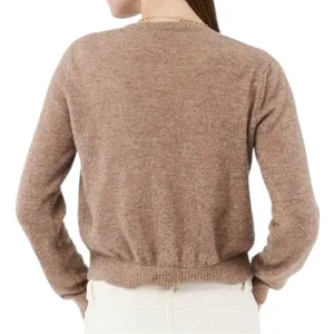 Roller Rabbit Women’s Size S Camel Tan Lurex Shine Moxie Sweater Cardigan thumbnail 4