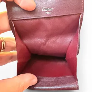 Vintage Cartier Paris Leather Coin Purse Wallet Bundle 2 Must de Cartier Black thumbnail 3