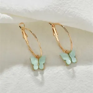 3/$30 💛 Butterfly Hoop Earrings Gold thumbnail 2