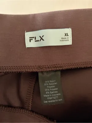 FLX Women's Brown High-Rise Athletic Pants Size XL thumbnail 4