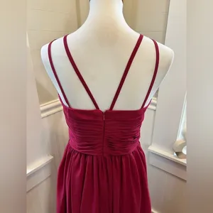 JJ's House Berry Chiffon Pleated A-Line Floor-Length Bridesmaid Dress S/M thumbnail 7