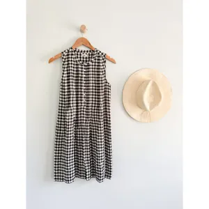 Faherty | Isha Gingham Dress | Black White Check Mini Dress | Sz XS thumbnail 2