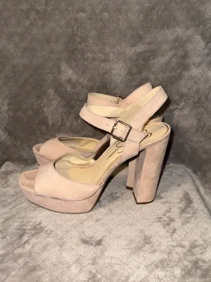 Jessica Simpson Women's Size 9.5M Blush Suede Platform Block Heel Sandals thumbnail 5