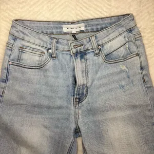 Risen Women’s Light Blue Jeans Raw Edge Hem thumbnail 3