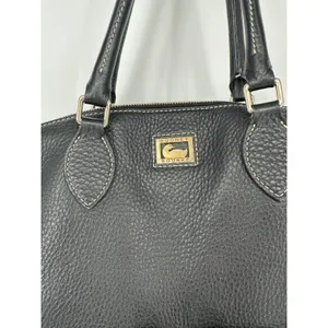 Dooney & Bourke Satchel‎ Bag Purse Black Leather Pebbled Zip Pocket Classic Tote thumbnail 14