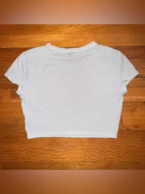 TNA Aritzia Baby‎ Blue Crop Tee Baby Tee size Medium thumbnail 2