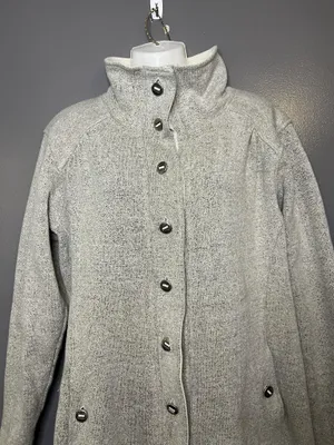 Kuhl Jacket Womens XL Gray Fleece Button Front Collared Mid Length Casual thumbnail 1