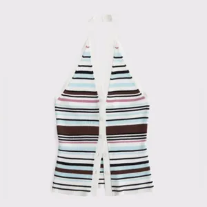 Abercrombie & Fitch Women’s Sz XL Striped Ribbed Halter Sweater Vest thumbnail 4