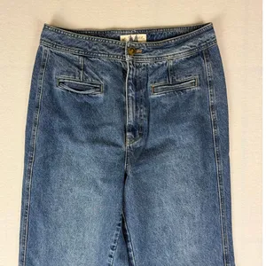 We The Free Free People M Modern Meadow High Rise Wide Leg Denim Pants M thumbnail 2