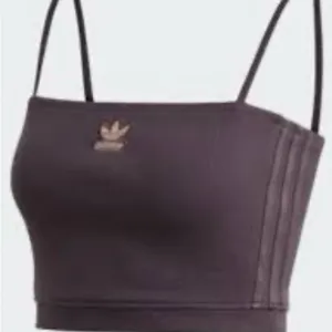 Adidas Brown Crop Tank Top Bra Women Large Athleisure Gym Activewear thumbnail 2