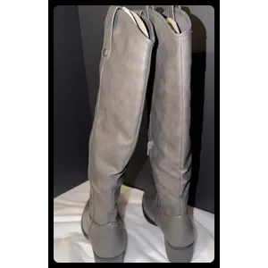 Rampage Rialto Boots Women 7 Gray Faux Leather Knee High‎ Riding Moto thumbnail 6