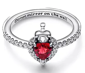 Pandora Disney Villains Evil Queen Heart and Dagger Ring Sz 54 - 7 thumbnail 1
