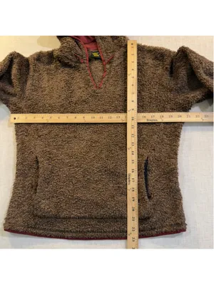 Mountain Hardwear Women’s M Brown Sherpa Fleece Hooded Pullover thumbnail 5